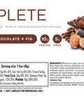 Juice Plus+ Complete Dark Chocolate and Fig Bars label